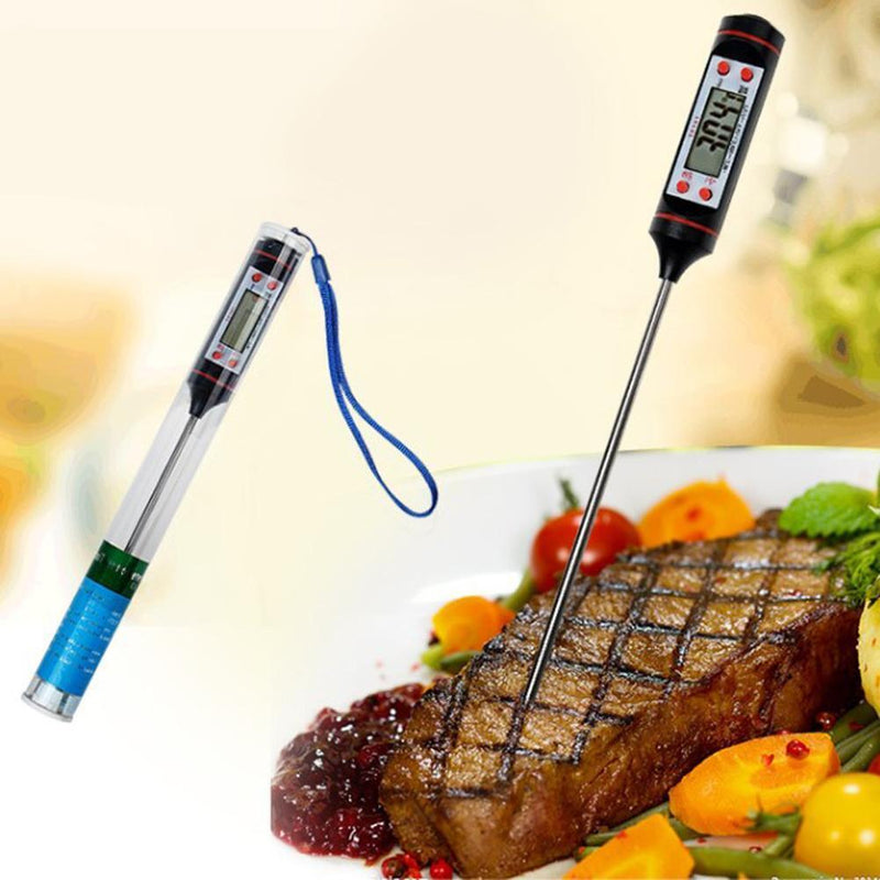 5pcs Food Digital Thermometer Kitchen Cooking Probe BBQ Measurement Tools