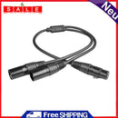 3Pin XLR Female to Dual XLR Male Y Splitter Cable for Microphone Mixer Amplifier