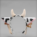 Party Prom Cow Ears Head Band Bow Ribbon Bells HeadBand Horns Headwear