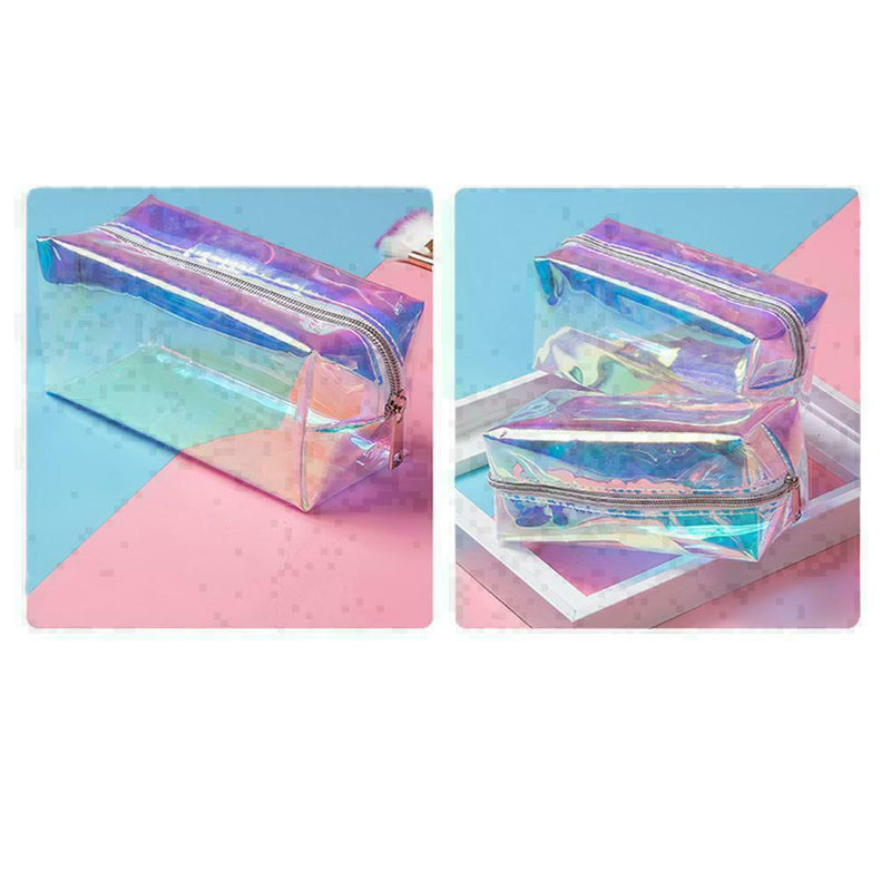 Holographic Women Makeup Bag Travel Cosmetic Bag Pen Pencil Case U6I5 W7X0