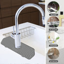 Kitchen Silicone Faucet Absorbent Mat Sink Water Splash Odor Guard (Grey) Newly