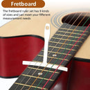 Steel Fret Height Ruler Measure Tools Guitar Radian Ruler T-shaped Gauge