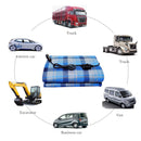 Electric Car Blanket - 12V Heated Travel Blanket - Unwashable (Blue Plaid) Newly