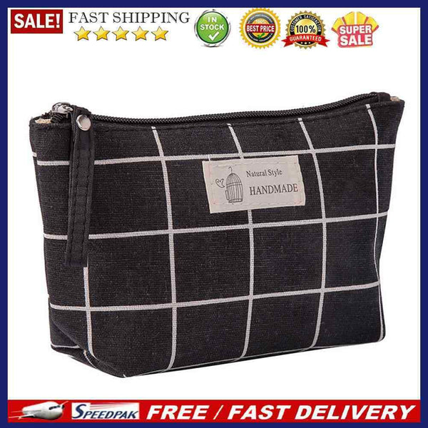 Portable Cosmetic Bag Canvas Printed Money Pouch Women Makeup Wash Storage Ba