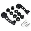 2pcs Aluminum Alloy Car Window Handle Winder Riser Replacement(Black)