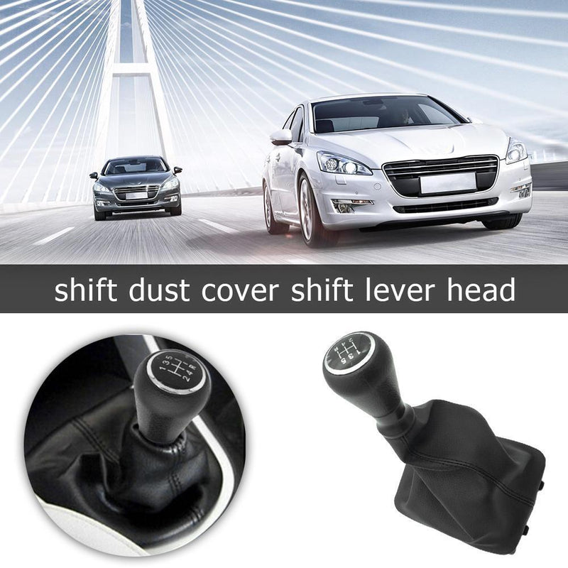 For Peugeot 206 207 5 Speed Gear Shift Knob Shifter Stick Lever Collar Cove