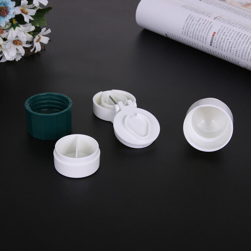 Medicine Cracker Cutter Grinding Pill Box Cutting Tablets Box(Green)