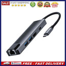 USB C Hub 5 in 1 USB Type C Hub with 4K HDMI Output USB 3.0 2.0 RJ45 PD Charging