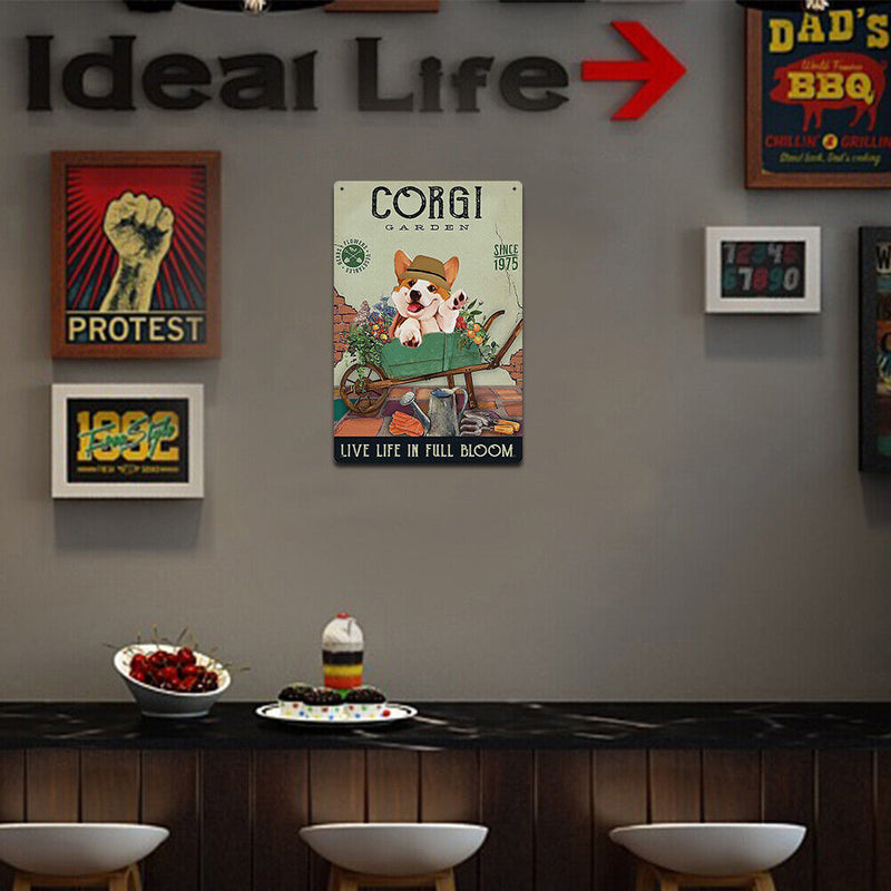 Cart Dog Retro Metal Plate Tin Sign Plaque Poster for Bar Club Cafe (1)