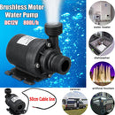 20W 12V Low Noise Brushless Solar Water Pump Kit for Pool Black.