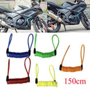 Motorbike Disc Brake Lock Reminder Cable Spring Coil Motorcycle Safety Lanyard