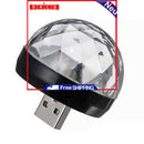 Ball Sound Activated LED Atmosphere Stage Light for Car DJ Karaoke Mini Disc