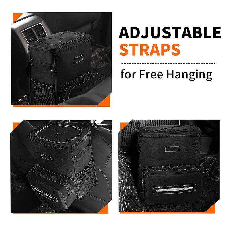 Easy-to-Install 2.5 Gallon Tissue Box Handy Car Tissue Holder Car Trash Can