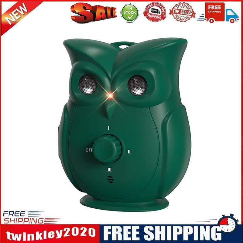Owl Ultrasonic Puppy Repeller Outdoor LED Anti Barking Stopper Deterrent
