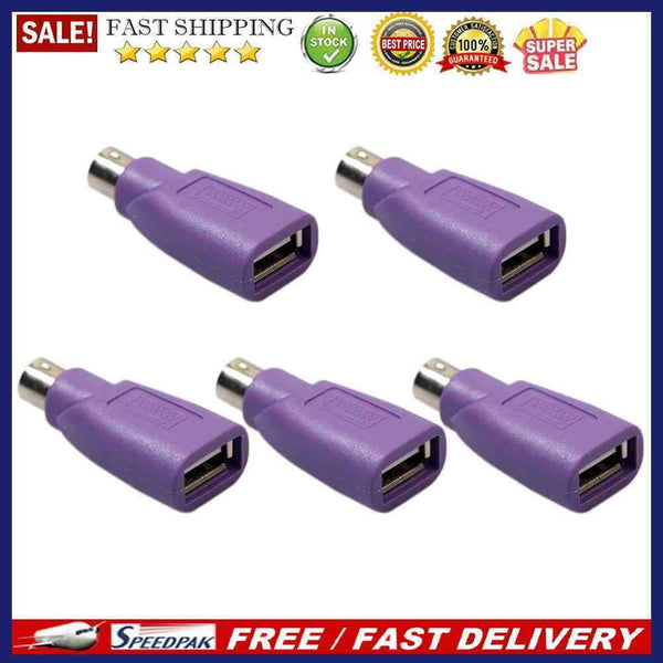 2/5pcs PS2 Male to USB Female Adapter Converter for Computer Mouse Keyboard