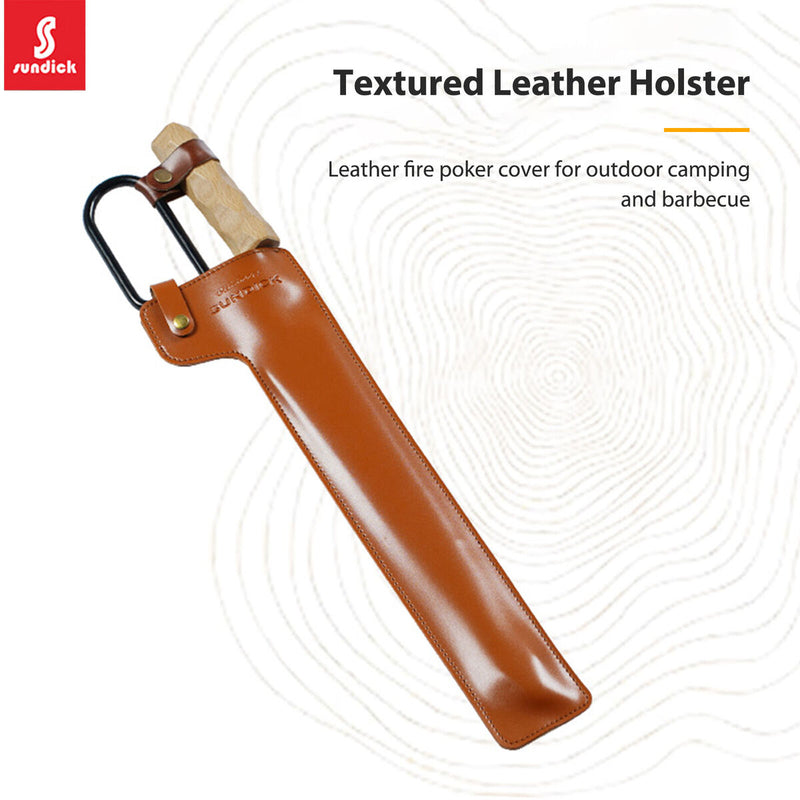 Leather Case - Fire Tongs Storage Bag BBQ Bonfire Stove Fireplace Supplies