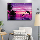 Dolphin 5D DIY Diamond Painting Kits Full Square Drill Mosaic Art Crafts Pi