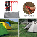 4mm Camping Tent Reflective Wind Rope Buckle Ground Nail Set Camping Accessories
