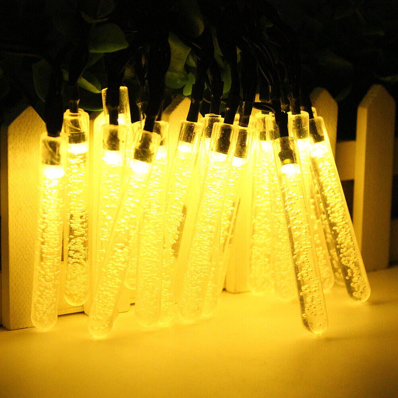 Outdoor Solar LED Lamps 3.5M 20 LED Ice Piton Lamp luces Warm White