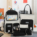 #A Teenager Bookbag Rucksack Mochila Shoulder Crossbody Bags Students Pencil Cas