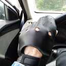 Adults Fashion Anti-Skid Half-Finger Hollow Leather Gloves Hip-Hop Rivet Glov