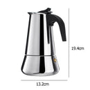 Big Belly Stove Mocha Coffee Pot Moka Stainless Steel Coffee Maker (300ml) Newly