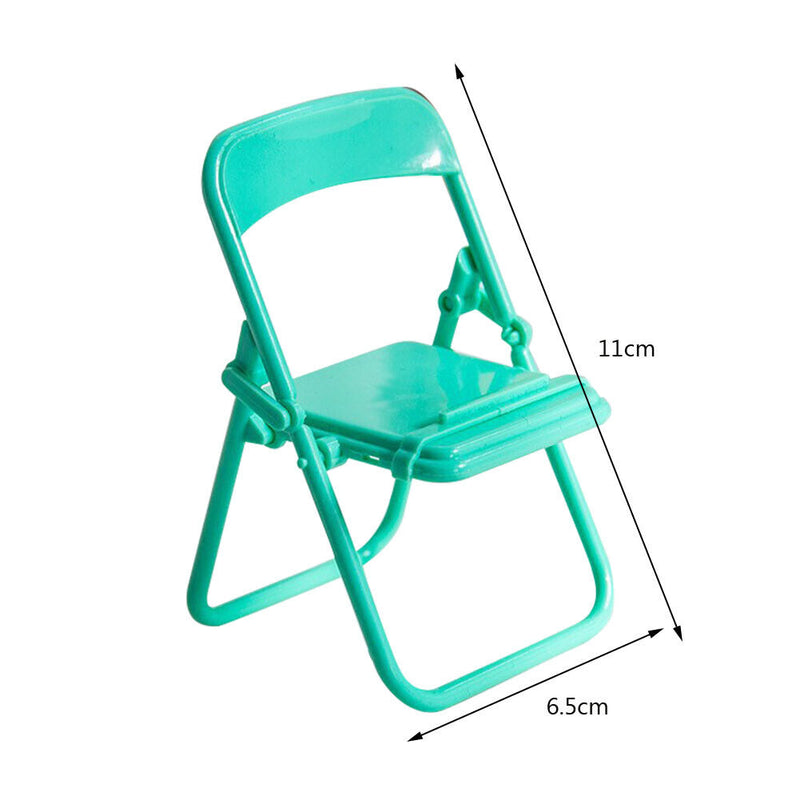 Mini Mobile Holder Creative Folding Chair Table Cell Phone Stand (Green) Newly