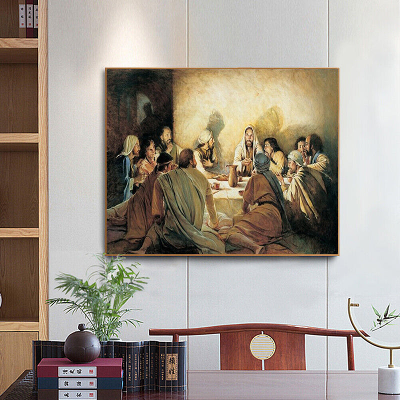 Jesus Drawing Frameless DIY Oil Paint by Numbers Canvas Home Room Decor Kit
