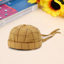 Plaid Docker Pumpkin Cap Women Men Beanie Skullcap Brimless Hat (Yellow)