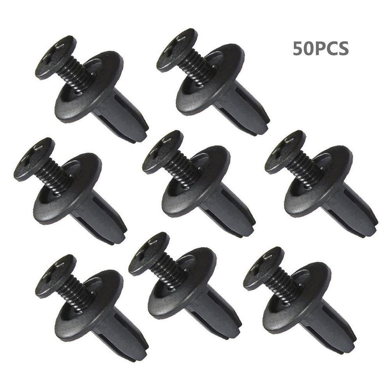 tuankay 50 6 mm Loch Auto Fender Kunststoff Push-Pin Nieten Retainer Clips für H