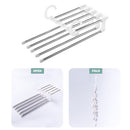 5 Layers Clothes Hanger Pants Storage Rack Trousers Hanging Shelf (White) Newly