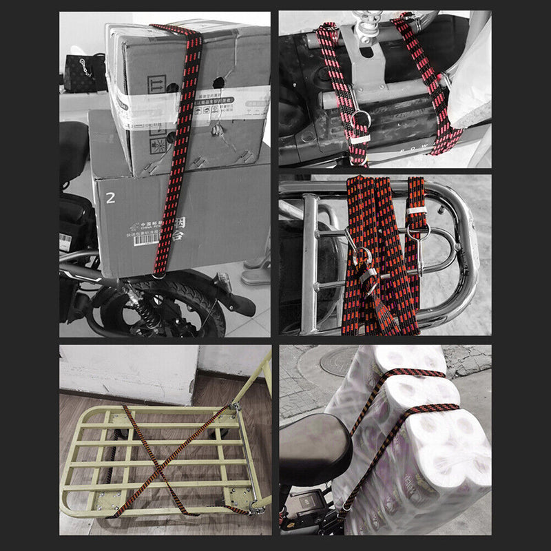 1m Buckle Tie-Down Belt Cargo Strap Motorcycle Bike Elastic Binding Luggage