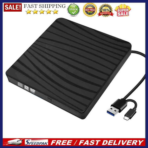 USB 3.0 External DVD RW CD Writer Drive Burner Drive-free Disk Reader Player