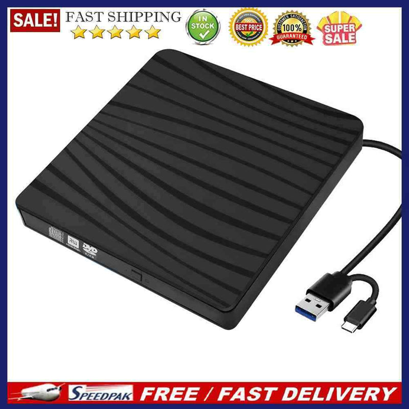USB 3.0 External DVD RW CD Writer Drive Burner Drive-free Disk Reader Player