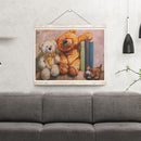 5D DIY Full Drill Round Shape Cartoon Bear Rhinestone Diamond Drawing Home De