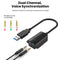Stereo External USB Sound Card Amplifier Headset Microphone 3.5mm Audio Adapter