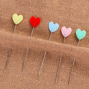 200PCS Home Needles Head Mini Patchwork Quilting Love Heart Sewing Pin