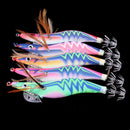 10pcs LED Luminous Shrimp Night Fishing Squid Hook Jigs Lure Octopus Fish Tackle