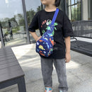 Children Cute Cartoon Print Nylon Chest Bags Mini Crossbody Bags (Blue)
