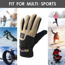 1 Pair Cycling Full Finger Fleece Gloves Anti-Freeze Gloves (Men Coffee) Newly