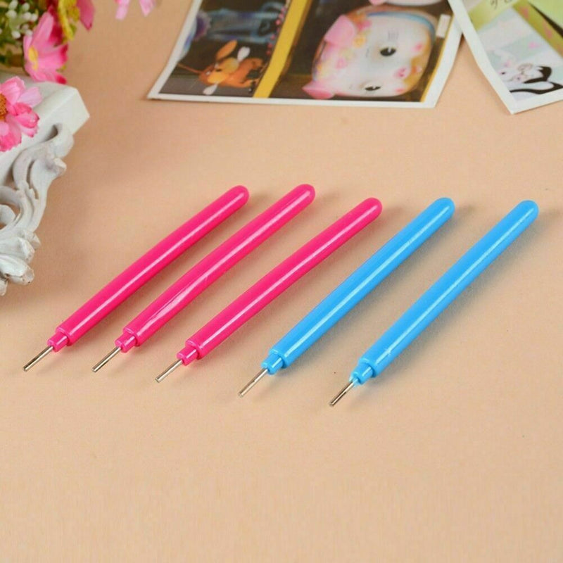 2x Paper Set Quilling Paper Tools Tweezer Needle Pins Tool Slotted x T4L3 Z3N0
