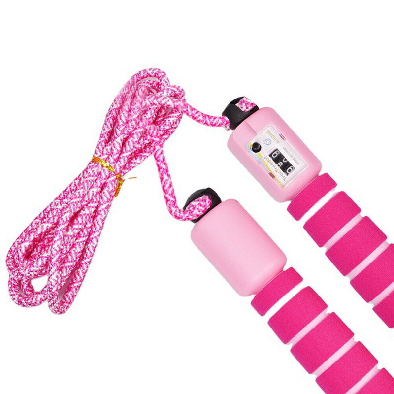 Children Skipping Rope with Counter Jumping Ropes Sports Equipment (Pink) Newly