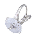 White Love Super Big Diamond Ring Keychain For Your Lover Romantic Gift