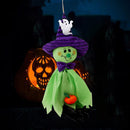 Halloween Horror Prop Straw Ghost Pumpkin Key Chain Pendant Decor (Green)