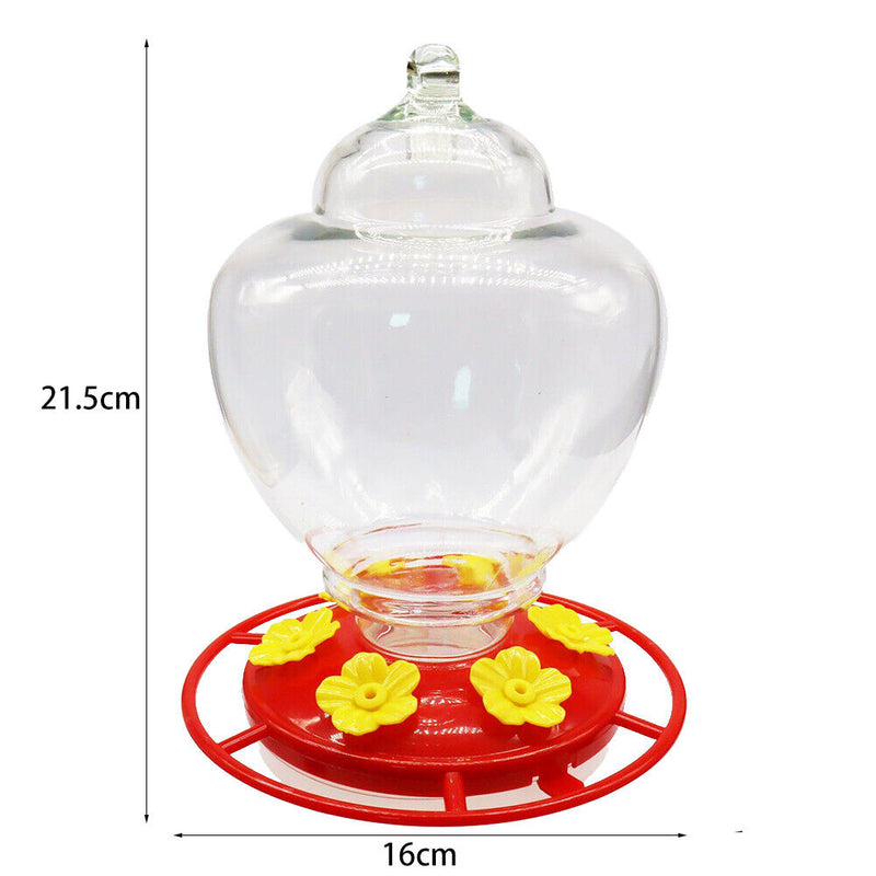 Bird Water Feeder Hanging Hummingbird Feeder Drinker Outdoor Garden Dispens