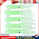5x Luminous Squid 10cm 8g Lures Crankbait Artificial Soft Fishing Bait (3) Newly