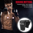 2pcs Muay Thai Karate Punching Gloves PU Boxing Training Gloves (Black) Newly