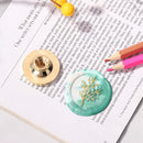 Round Grass Flower Wax Sealing Stamp Head Copper Stamps w/o Handle (ZR024) Newly