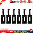 6pcs Roller Bridge Tremolo Saddles for Strat Tele Electric Guitar (Black) Newly