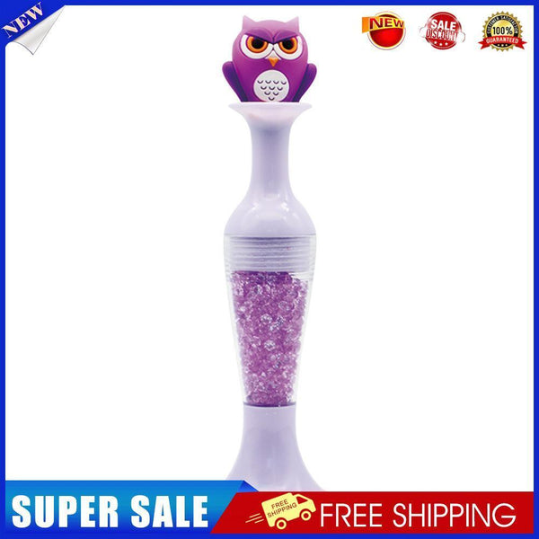 Vase 5D Diamond Painting Point Drill Pen DIY Craft (Purple Owl w/ Drill)